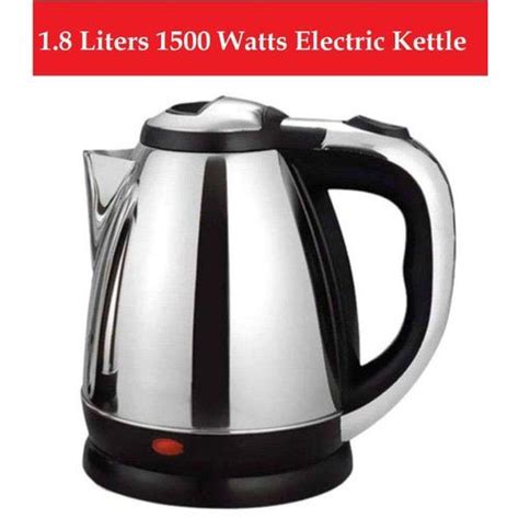 Stainless Steel Silver Black W Electric Kettle Capacity Litre