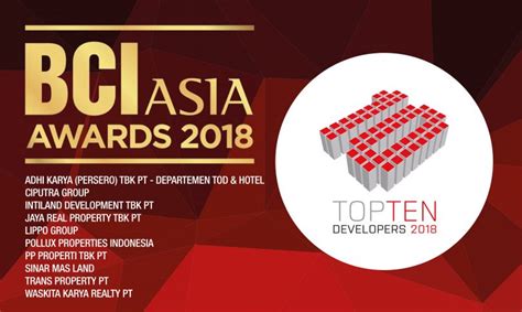 BCI Asia Awards 2018 TOP 10 Developers Construction Plus Asia