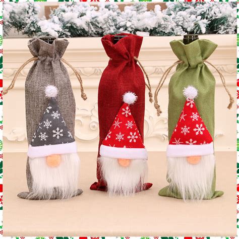 Christmas Wine Single Bottle Bags For Gifts Gift Bottles Covers