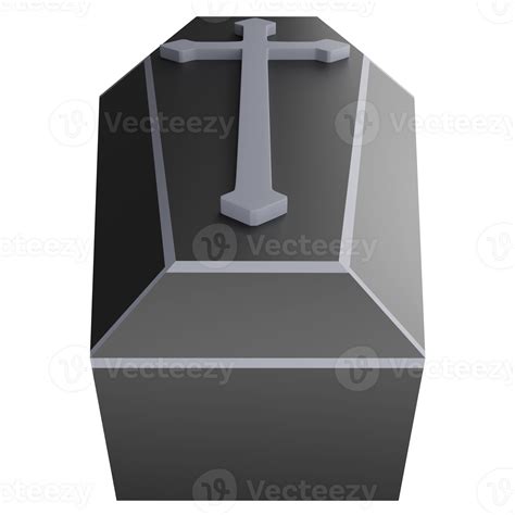 Halloween Coffin Clipart Flat Design Icon Isolated On Transparent