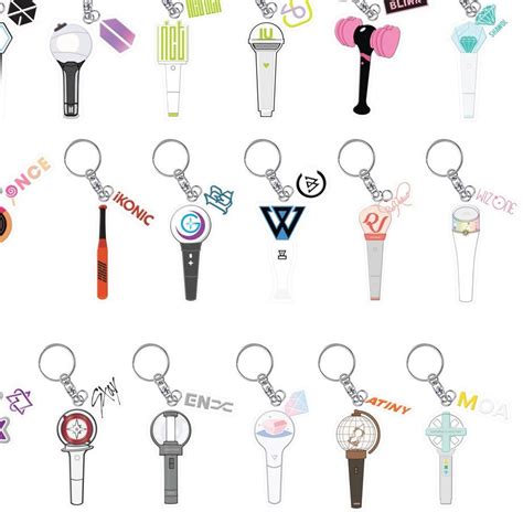 Jual NSD132 Gantungan Kunci Kpop Lightstick Logo L Kpop Keychain