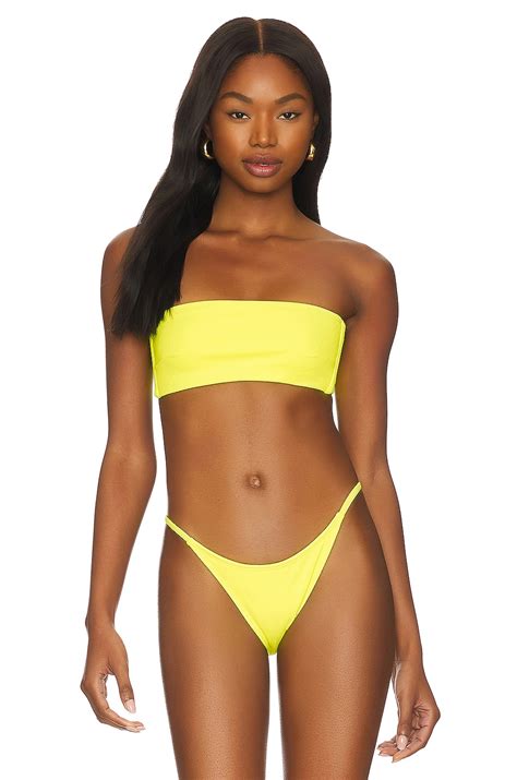 Montce Swim Summer Bikini Top In Yellow Revolve