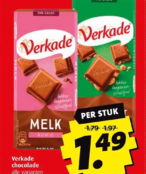 Verkade Chocolade Alle Varianten Reep Gram Aanbieding Bij Boni