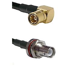 SMB Right Angle Female On RG58C U To SHV Bulkhead Jack Cable Assembly