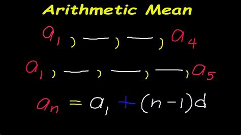 Finding Arithmetic Mean 1 To 5 Youtube