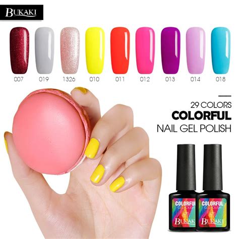 BUKAKI 1pcs French Nude Color Nail Gel Nail Art Tips Design UV Varnish