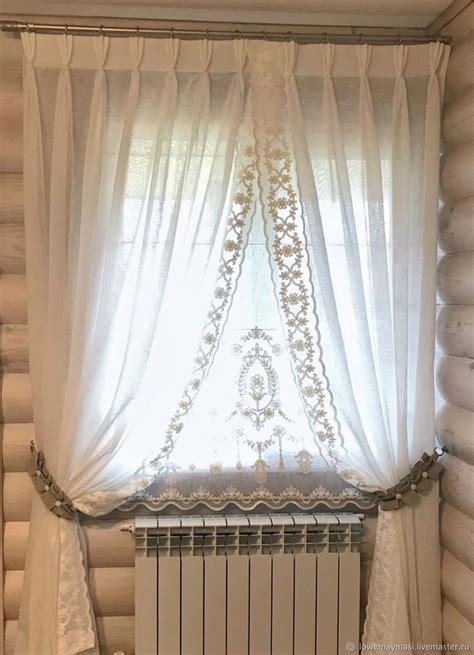 Шторы с вышивкой (60 фото)