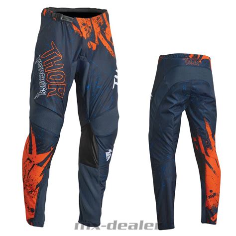 Thor MX Sector Kinder Youth Crosshose GNAR Midnight Orange Motocross