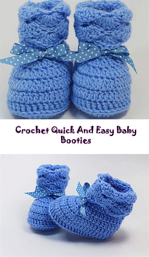 Crochet Quick And Easy Baby Booties Crochet Ideas