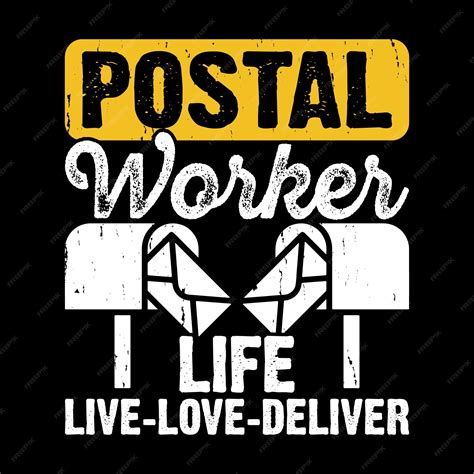 Premium Vector | Postal worker life funny mailman mail vintage postal