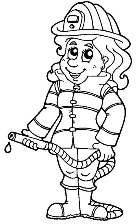 Desenhos de Bombeiro para Colorir e Imprimir