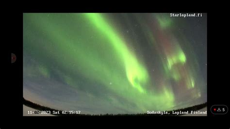 Stunning Pulsating Aurora Borealis Skycam Starlapland 2hours 1 Hour At