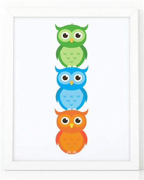 Owl Printable, Owls Nursery, Kids Wall Art, Owl Printable, Instant ...