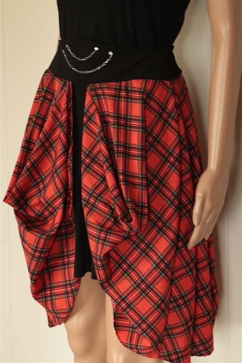 Tartan Skirt Red Plaid Skirt Alt Clothing 90s Punk Clothes Etsy Free