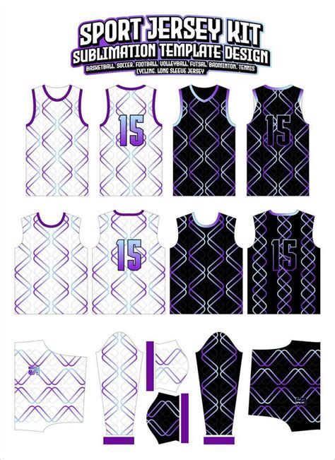 Violet Gradient Outline Jersey Design Sportswear Layout Template 29721110 Vector Art at Vecteezy