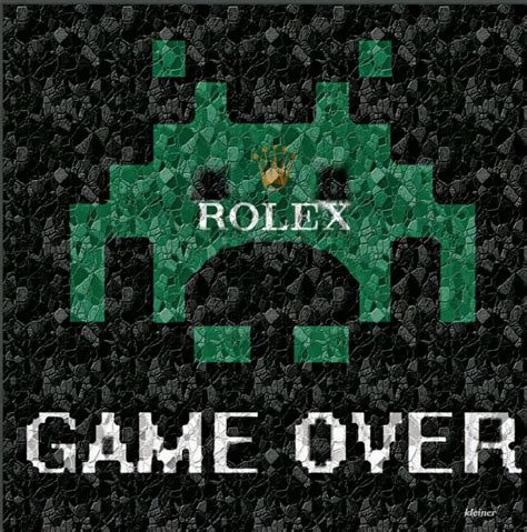 Rolex Invaders Mosaic Peinture Par Dominique Kleiner Artmajeur