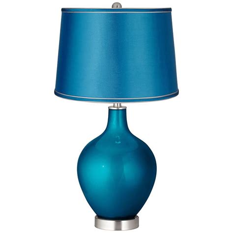 Turquoise Metallic - Satin Turquoise Shade Ovo Table Lamp - #28N14 ...