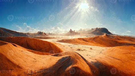 Burning desert sun. AI render. 22097567 Stock Photo at Vecteezy