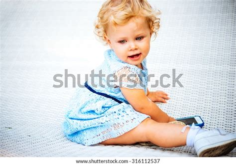 Portrait Cute Blonde Baby Girl Stock Photo 316112537 Shutterstock