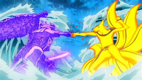 Sasuke Susanoo Vs Naruto Kyubi