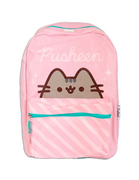 Mochila Gato Pusheen The Cat Color Rosa Gatito Gris Original