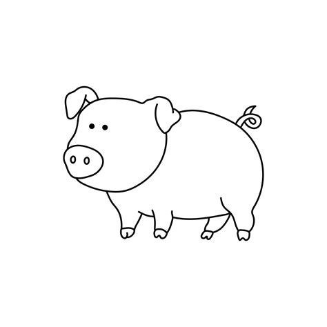 simple drawings of pigs 5