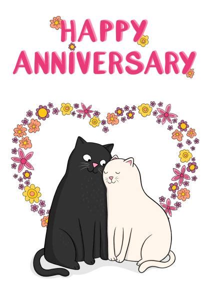 cute cat anniversary card happy anniversary thortful