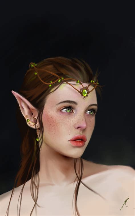 Elf Girl Fantasy Art Arwen Girl Digital Portrait Elf Art Fantasy Art Digital Portrait