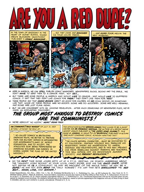 The Bristol Board: An anti-Communism EC Comics house ad.