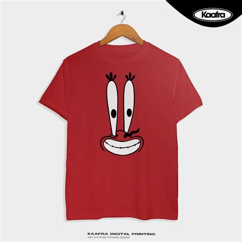 Mr Krab Face T Shirt Mr Crab Spongebob Squarepants Tee Premium Red