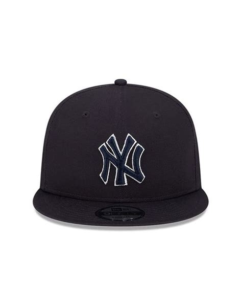 KTZ New York Yankees Side Patch Navy 9fifty Snapback Cap In Blue For