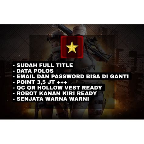 Jual CHAR POINTBLANK CHAR PB MAJOR FULL TITLE BINTANG FULL TITLE