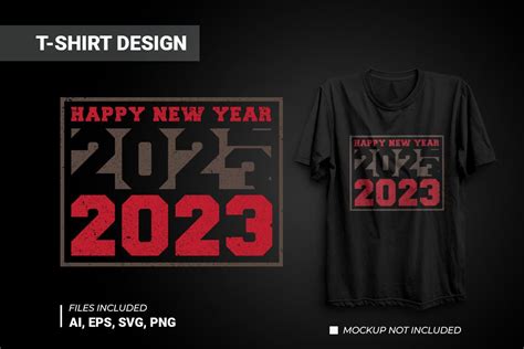 Happy New Year 2023 Print Ready Vector Graphic By Shazzadul · Creative