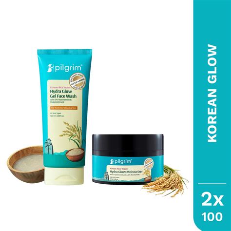 buy pilgrim hydra glow duo hydra glow facewash moisturizer korean