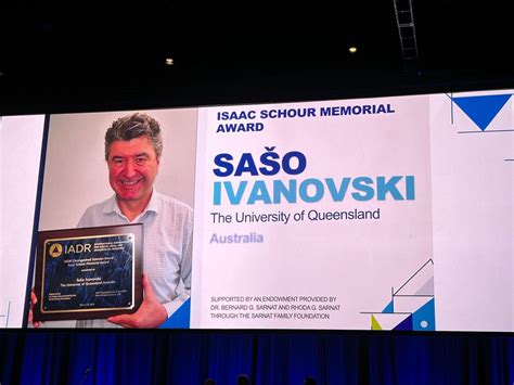 Sašo Ivanovski On Linkedin Honoured To Have Received An Iadr