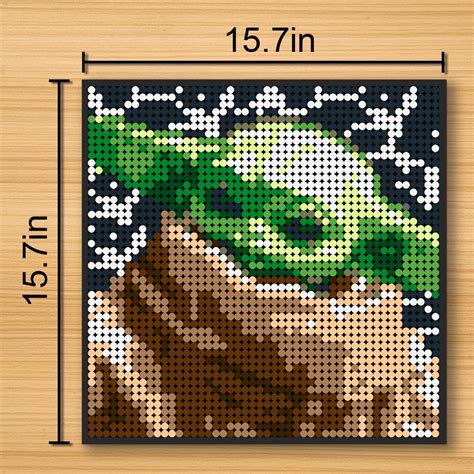 Baby Yoda Pixel Art Star Wars Moc With Pieces Moc Brick Land