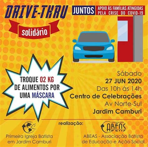 Drive thru solidário vai trocar alimentos por máscaras WelcomePlanet