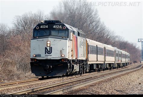 4124 New Jersey Transit Emd F40ph At Bridgewater New Jersey By Stephen