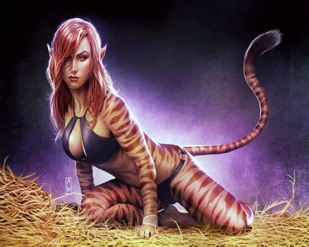 Tiger Woman Fantasy Abstract Background Wallpapers On Desktop Nexus