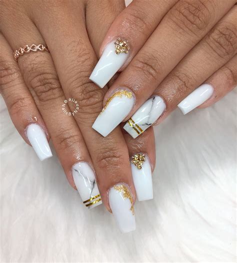 Bold And Stylish Elegant Long White Coffin Nail IDEAS White Nails