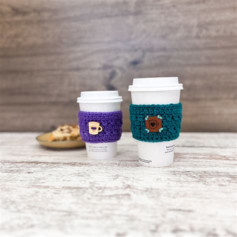 Ravelry Hopscotch Coffee Cup Cozy Pattern By Lisa M Fox