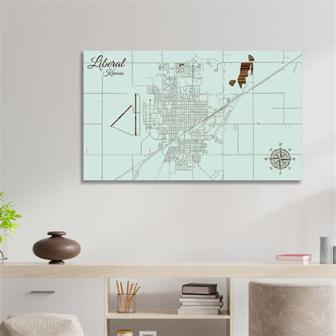 Liberal, Kansas Street Map – Fire & Pine