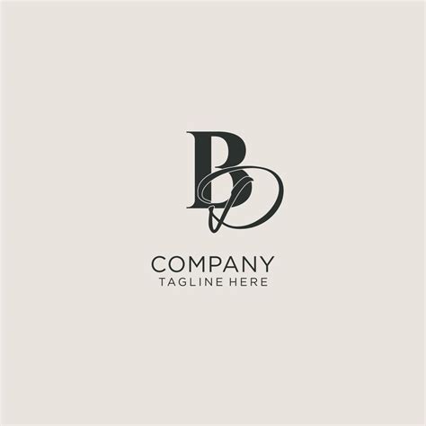 Initials Bd Letter Monogram With Elegant Luxury Style Corporate