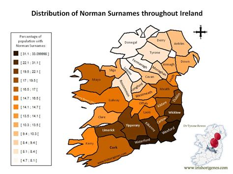 Norman surnames in ireland : r/MapPorn