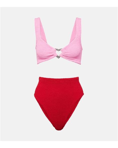Hunza G Duo Jessica Bikini In Red Lyst