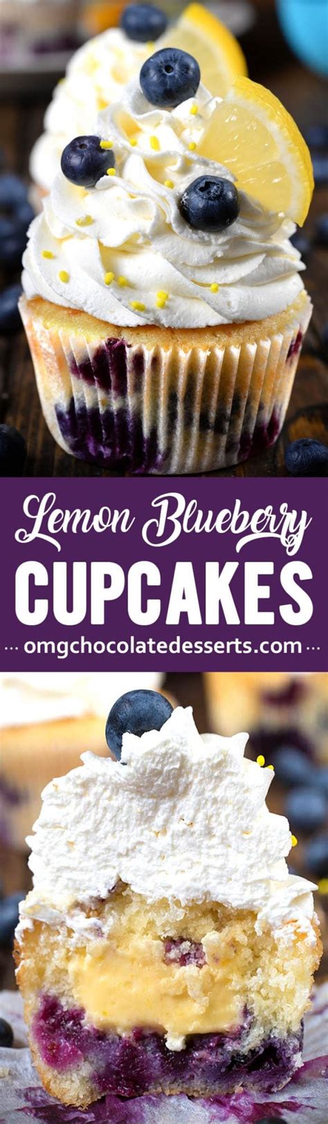 Blueberry Cupcakes With Lemon Curd Filling Summer Cupcakes