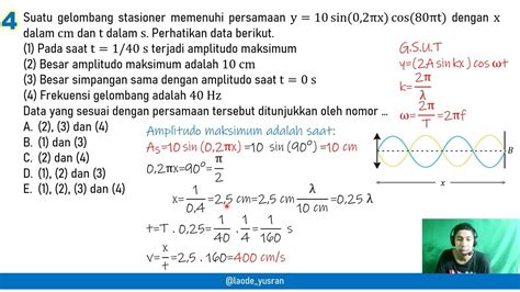 Latihan Soal Gelombang Stasioner Kelas Xi Youtube