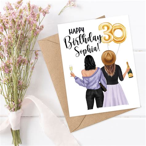 PERSONALIZED FRIEND BIRTHDAY Card Personalized Birthday Card | Etsy