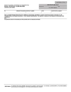 Sample Form Cem D State Of California Dot Ca Fill Out And Sign