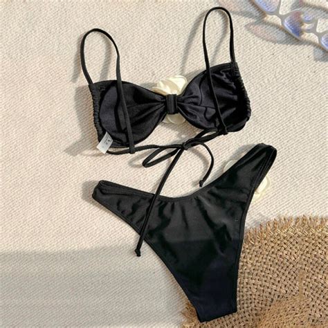 Sexy Floral Micro Bikini 2024 Women Swimsuit Female Swimwear Thong